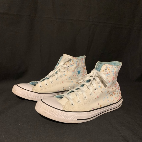 Converse Hi Top Confetti print sz Mens 10, Women’s 12 - Picture 4 of 7